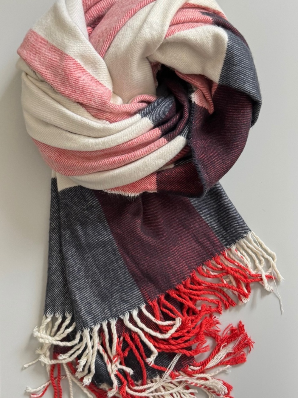 Barbour Plaid Cashmere/wool blend Scarf